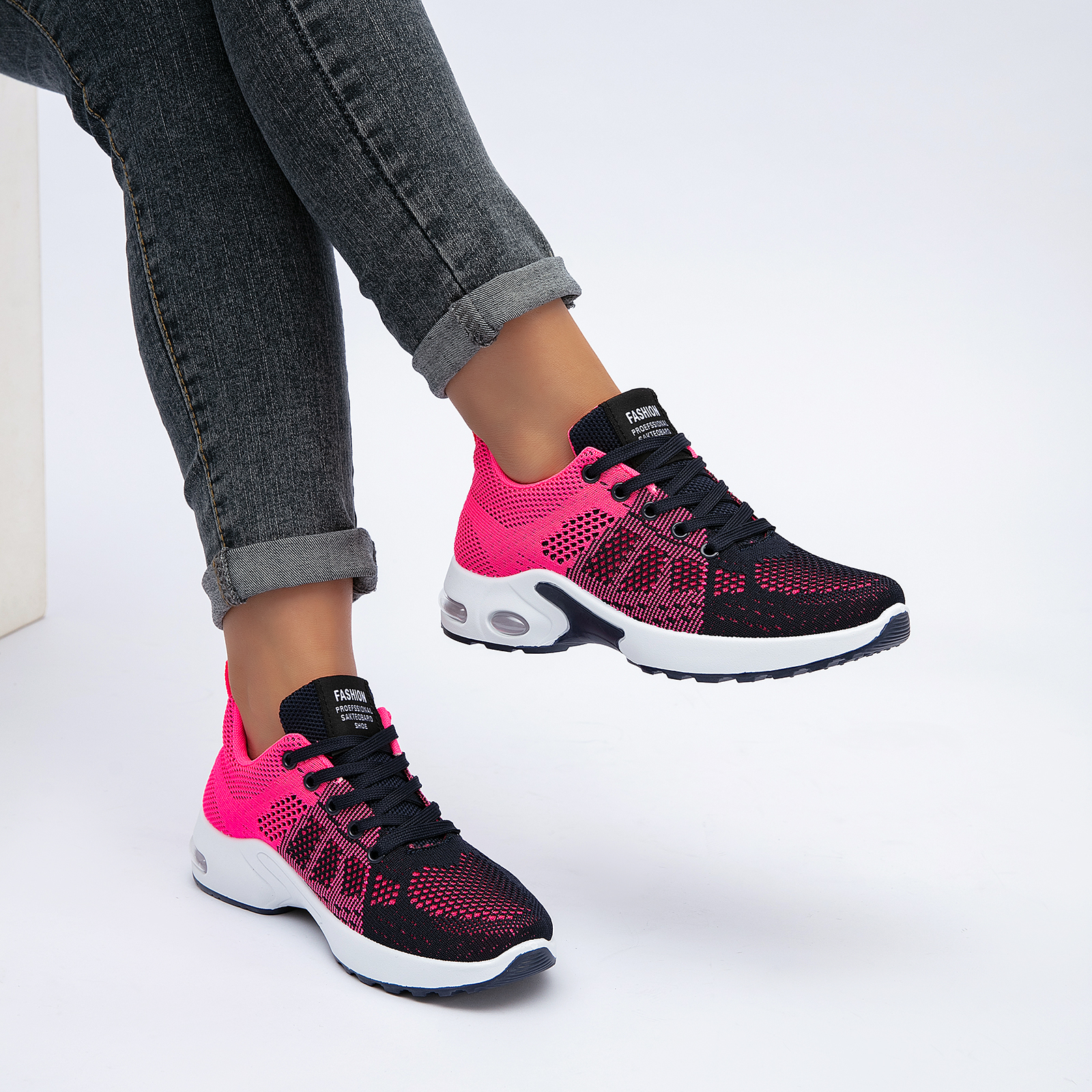 Women's Comfort Sneakers Lightweight Breathable Mesh Walking Shoes with Air Cushion