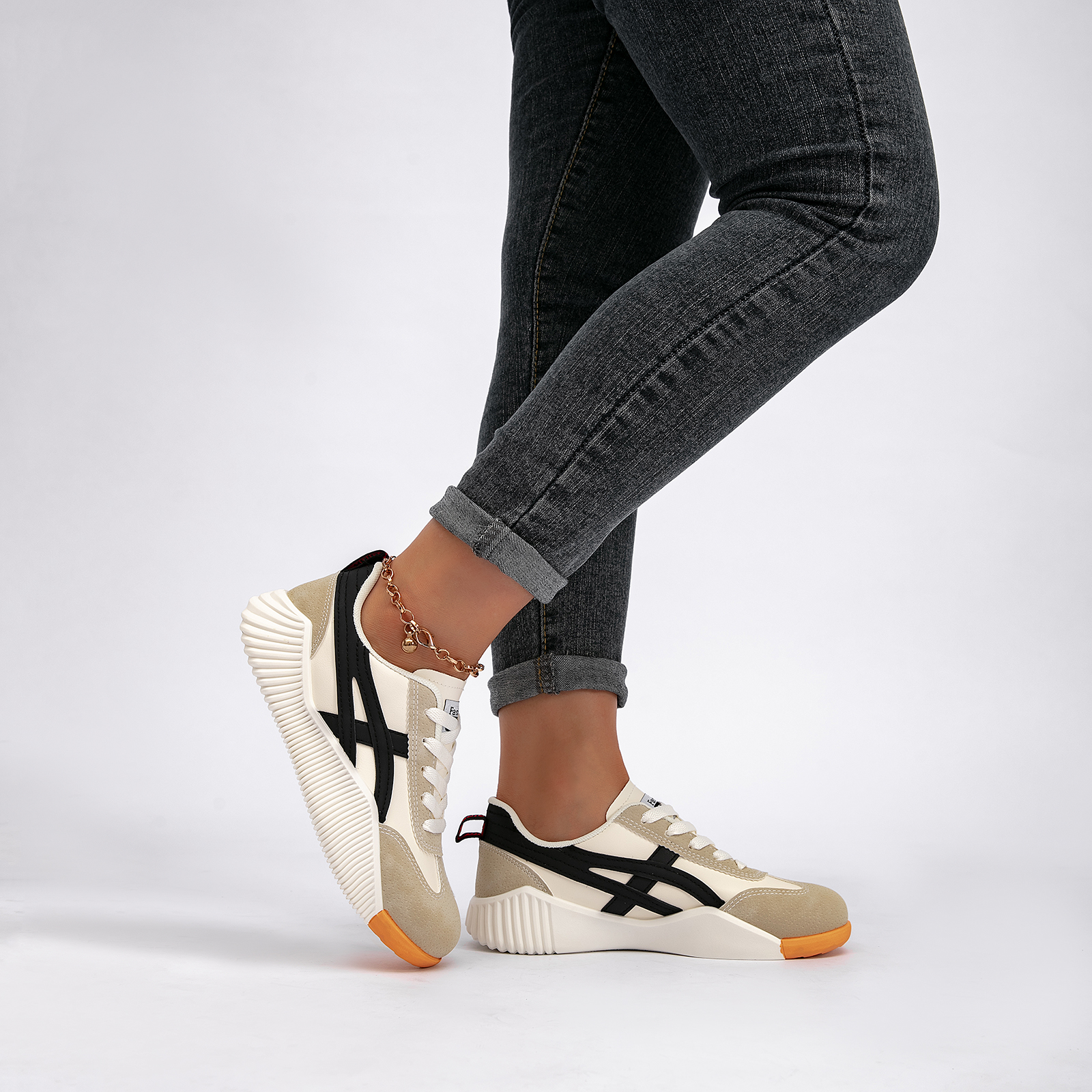  Women's Tennis Sneakers Walking Flat Low-Top Casual Lace-Up Orthopedic Sneakers For Women