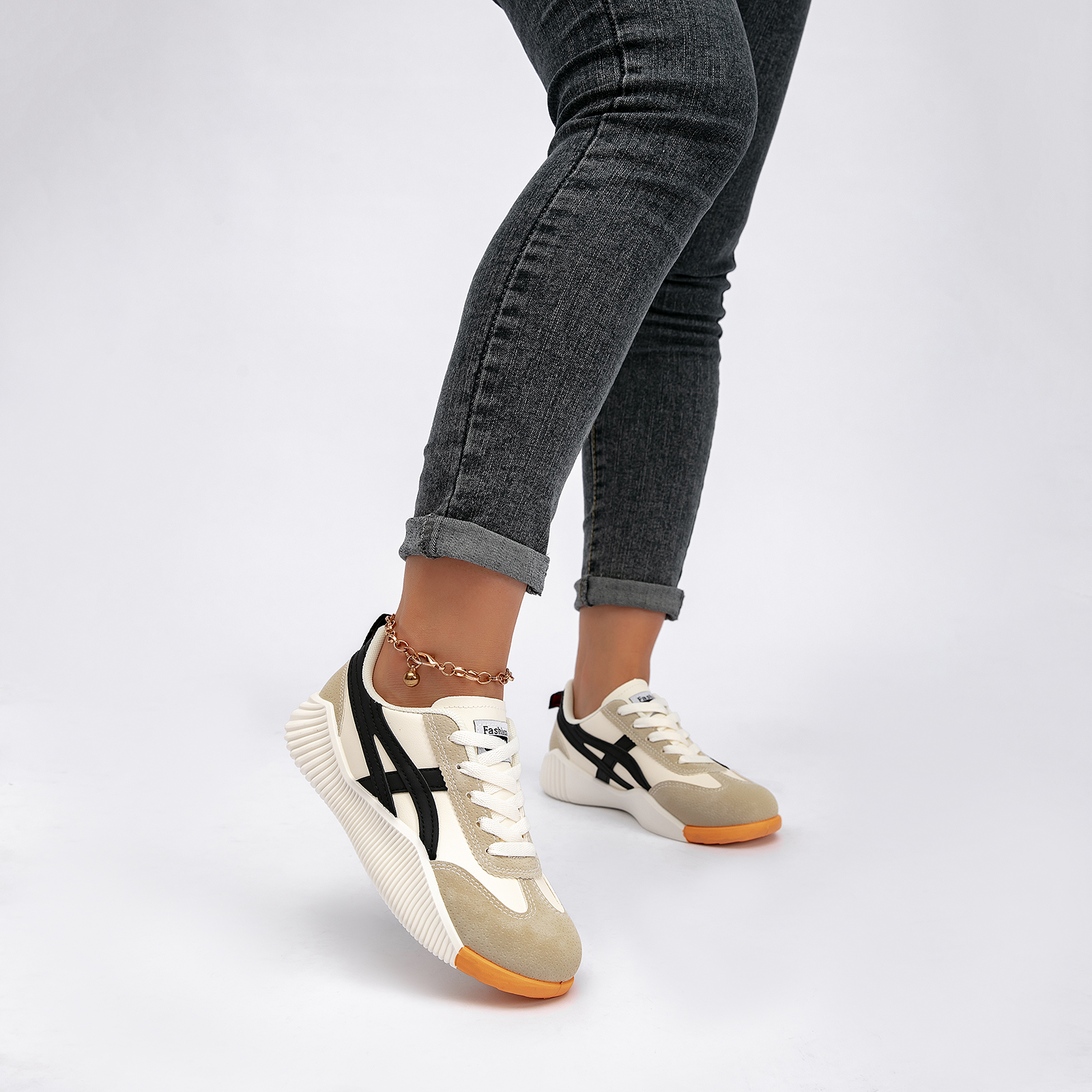  Women's Tennis Sneakers Walking Flat Low-Top Casual Lace-Up Orthopedic Sneakers For Women