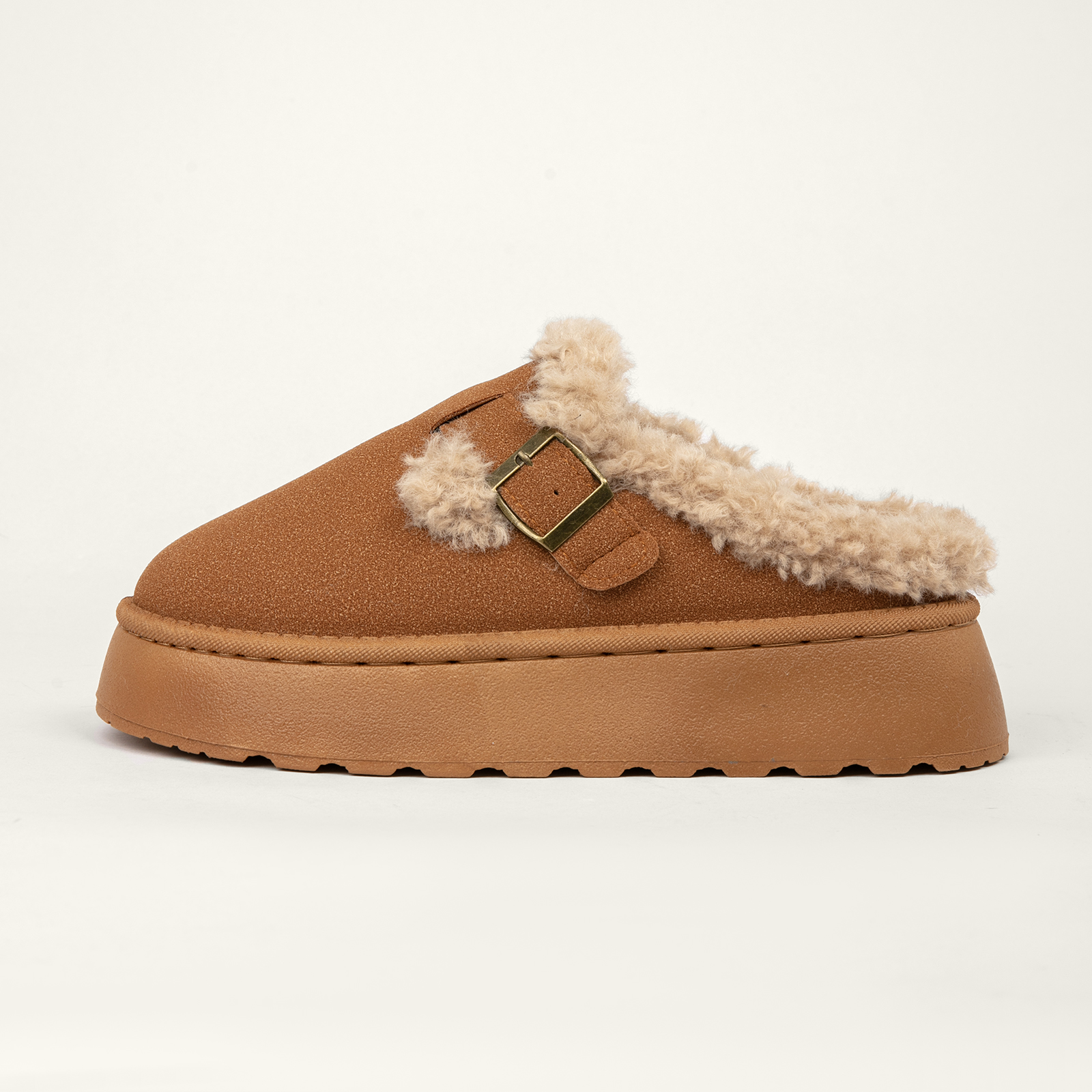  Fashionable Fall & Winter Thick-Soled Furry Slippers For Women Cozy Warm Cotton Booties 