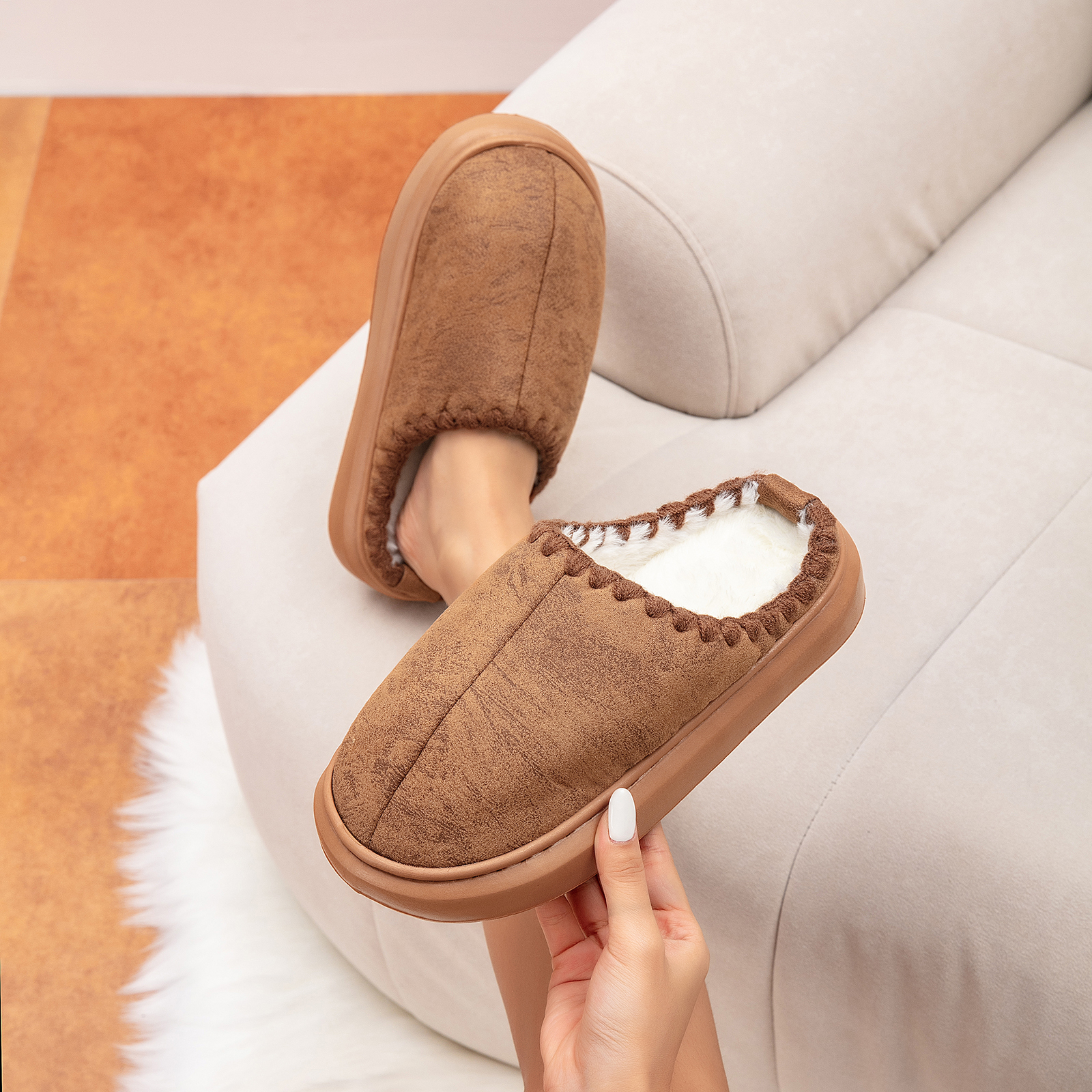  Cozy Platform Fuzzy Slippers 