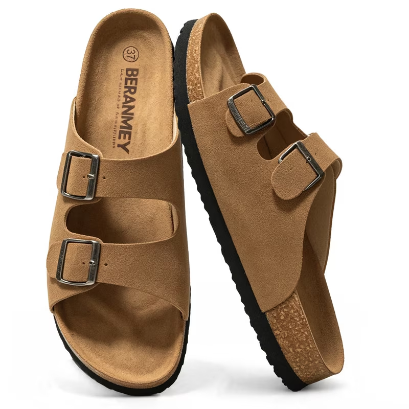 Cork Footbed Sandal Flat Slide 