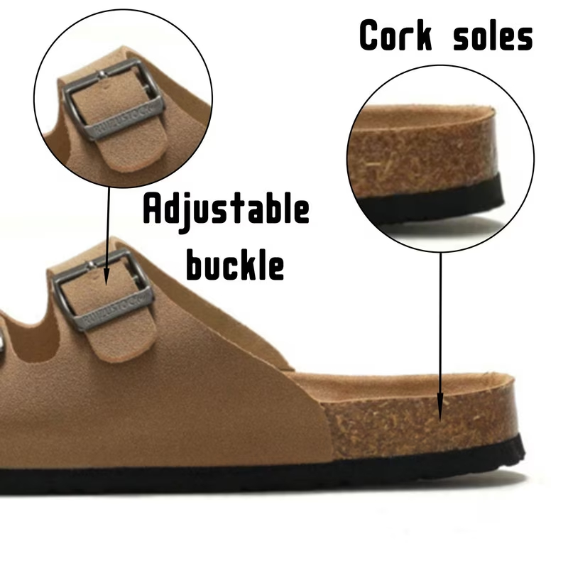 Cork Footbed Sandal Flat Slide 