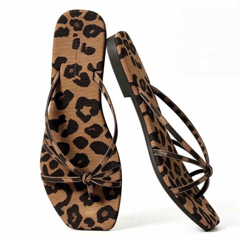 Flat Strappy Flip Flops Sandals