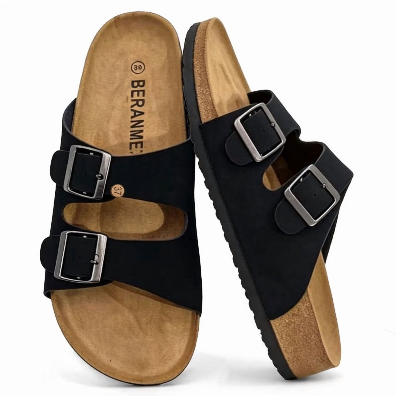 Cork Footbed Sandal Flat Slide 