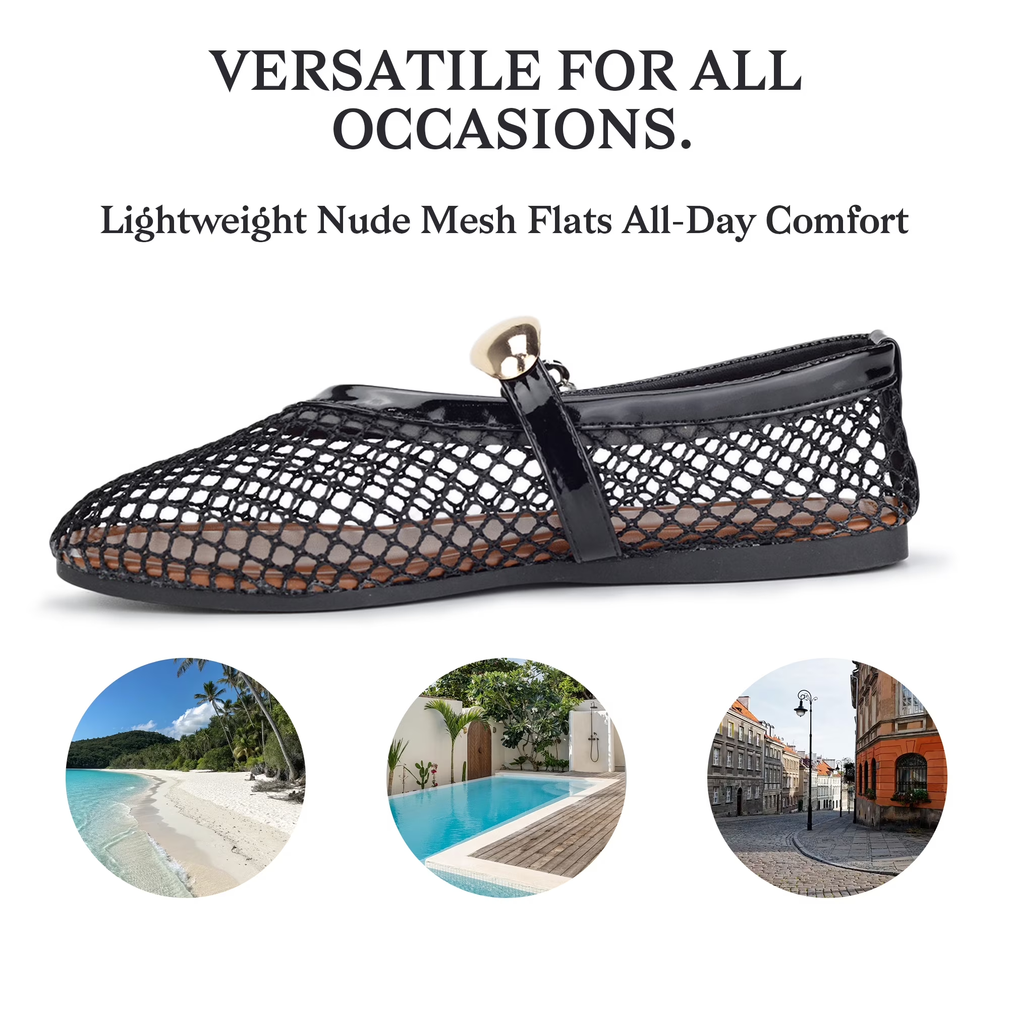 Women's Breathable Closed Toe Mesh Sandals