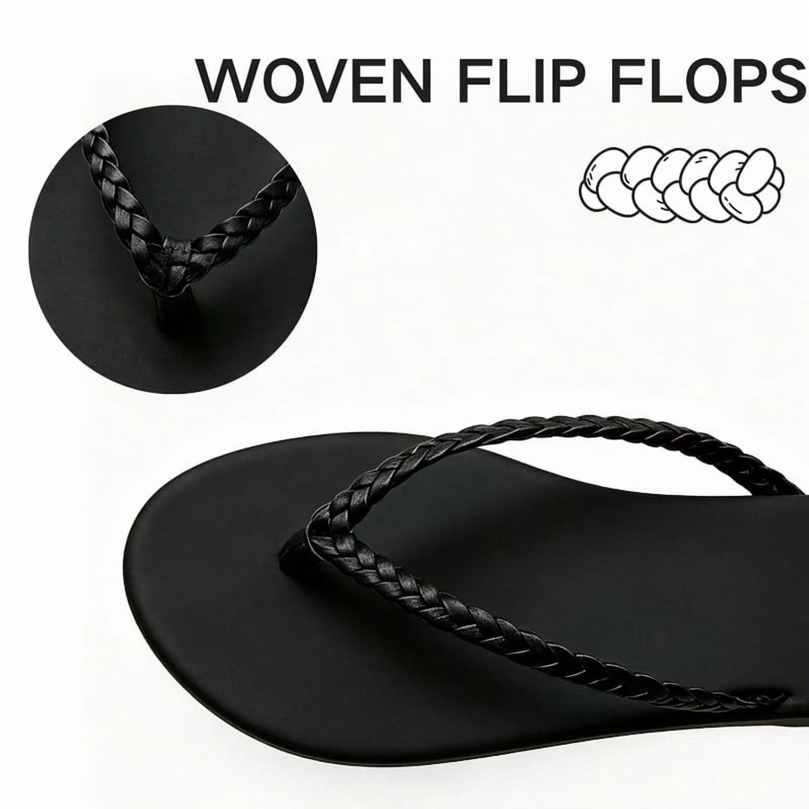 Woven Flip Flops for Women