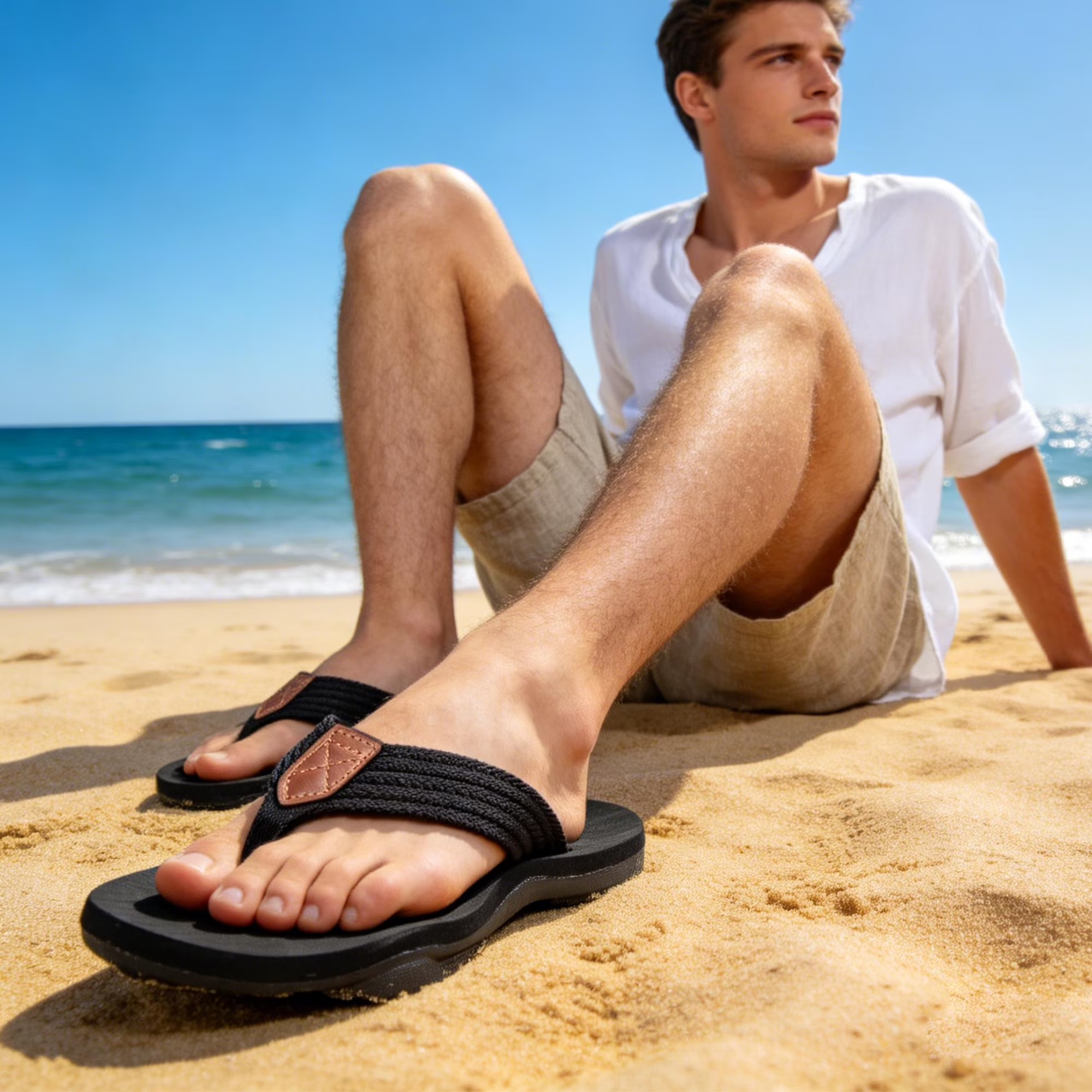 Men's Flip Flops with Arch Support