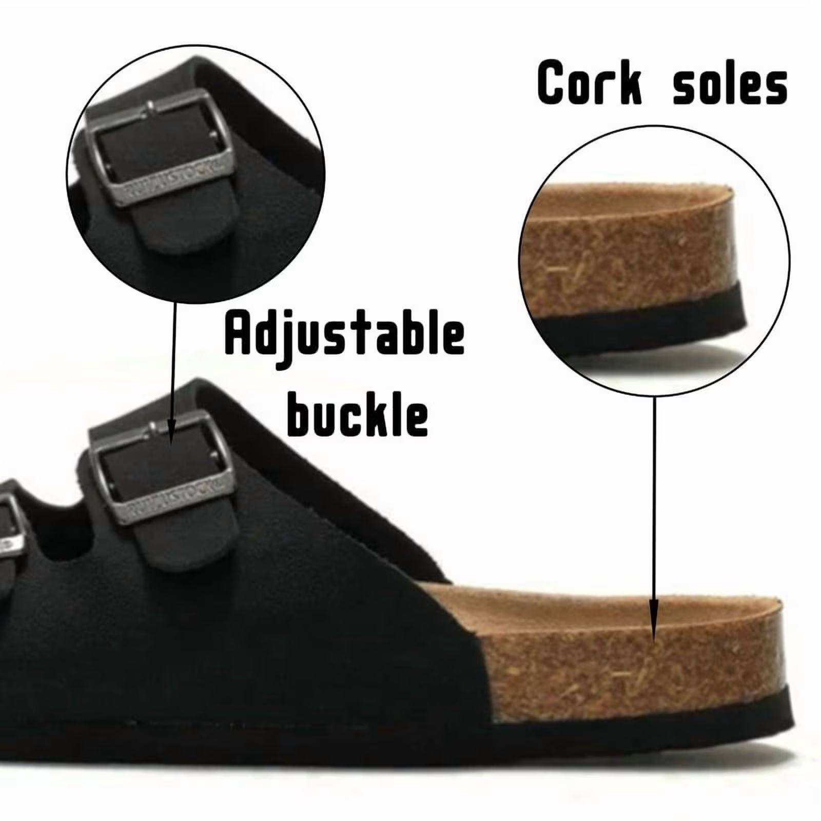Cork Footbed Sandal Flat Slide 