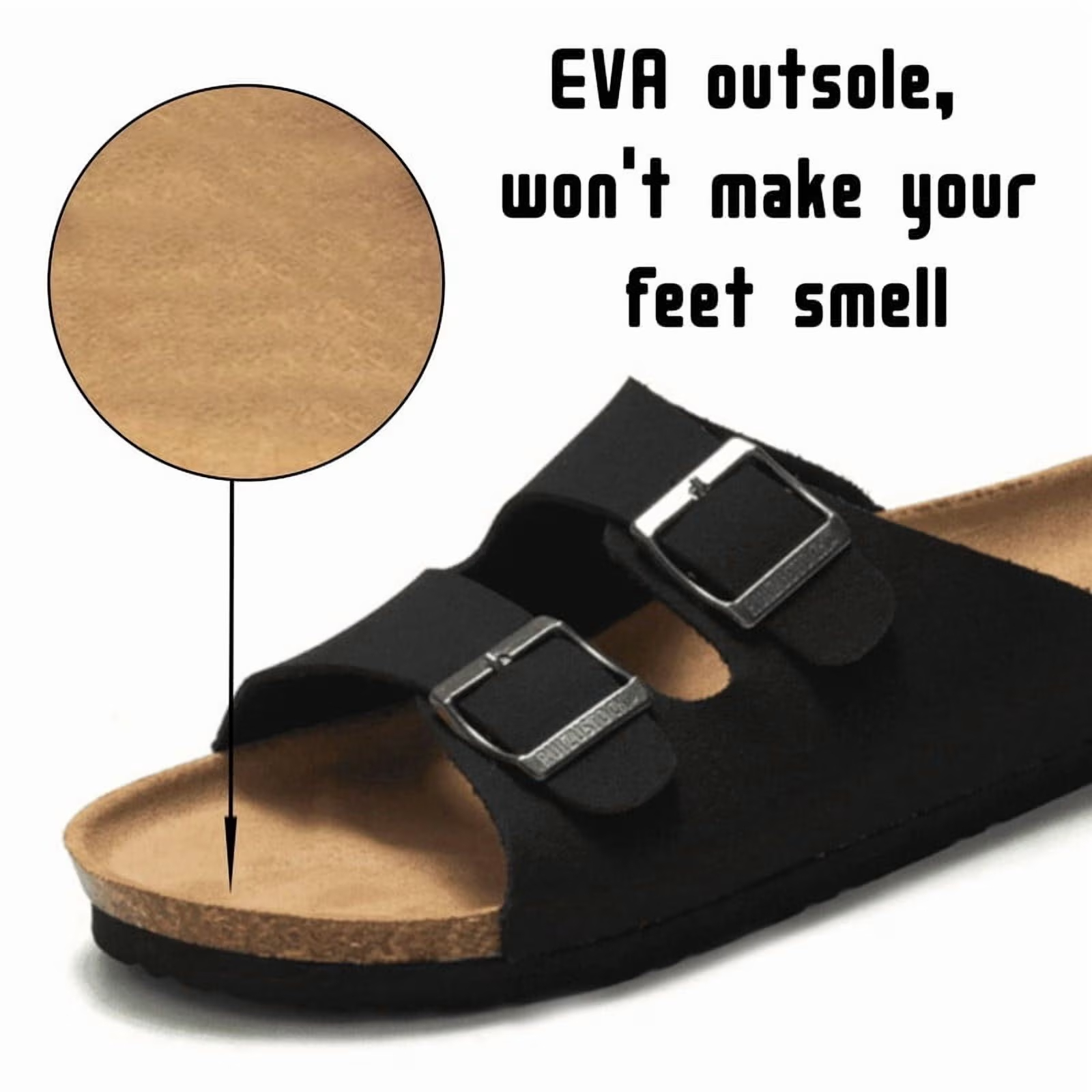 Cork Footbed Sandal Flat Slide 