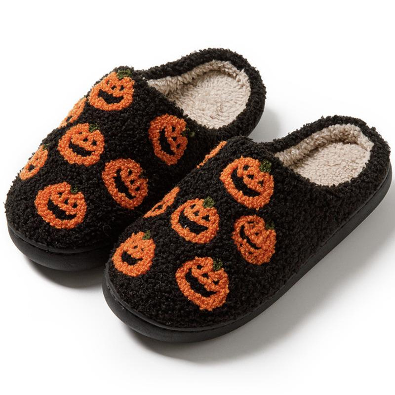 Soft Plush Halloween Slippers for Women and Men