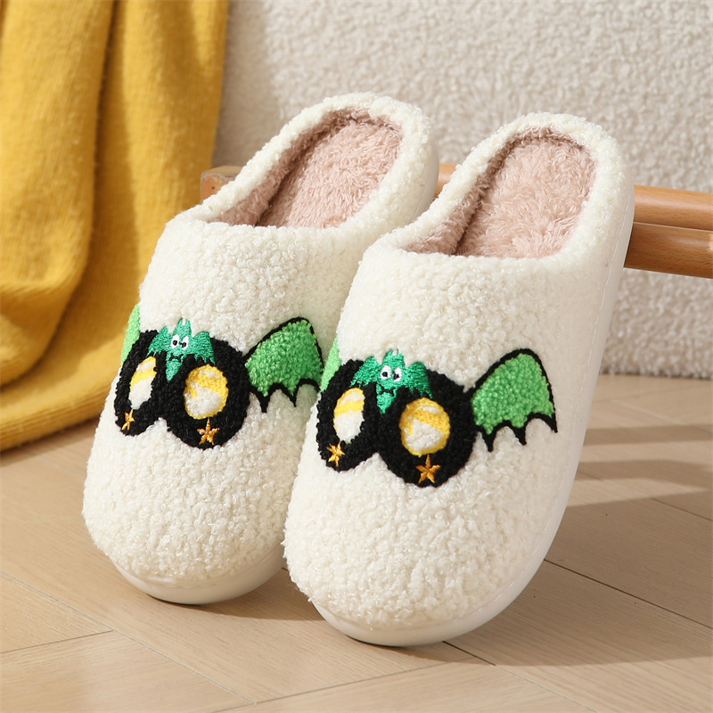 Soft Plush Halloween Slippers for Women and Men