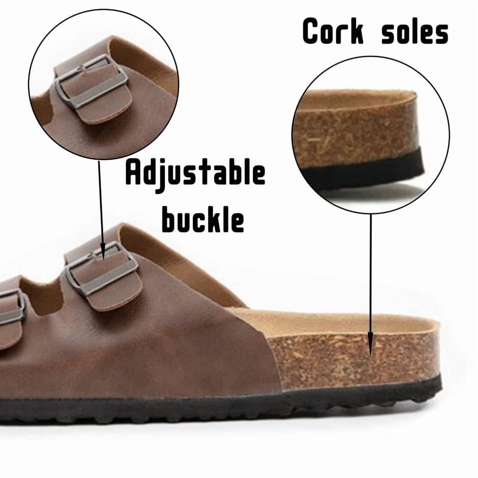 Cork Footbed Sandal Flat Slide 