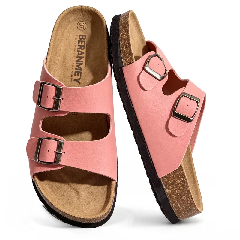 Cork Footbed Sandal Flat Slide 