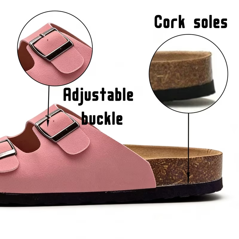 Cork Footbed Sandal Flat Slide 