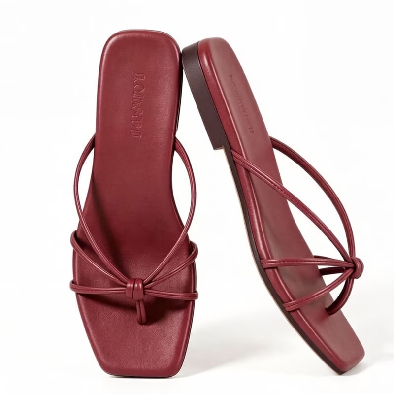 Flat Strappy Flip Flops Sandals