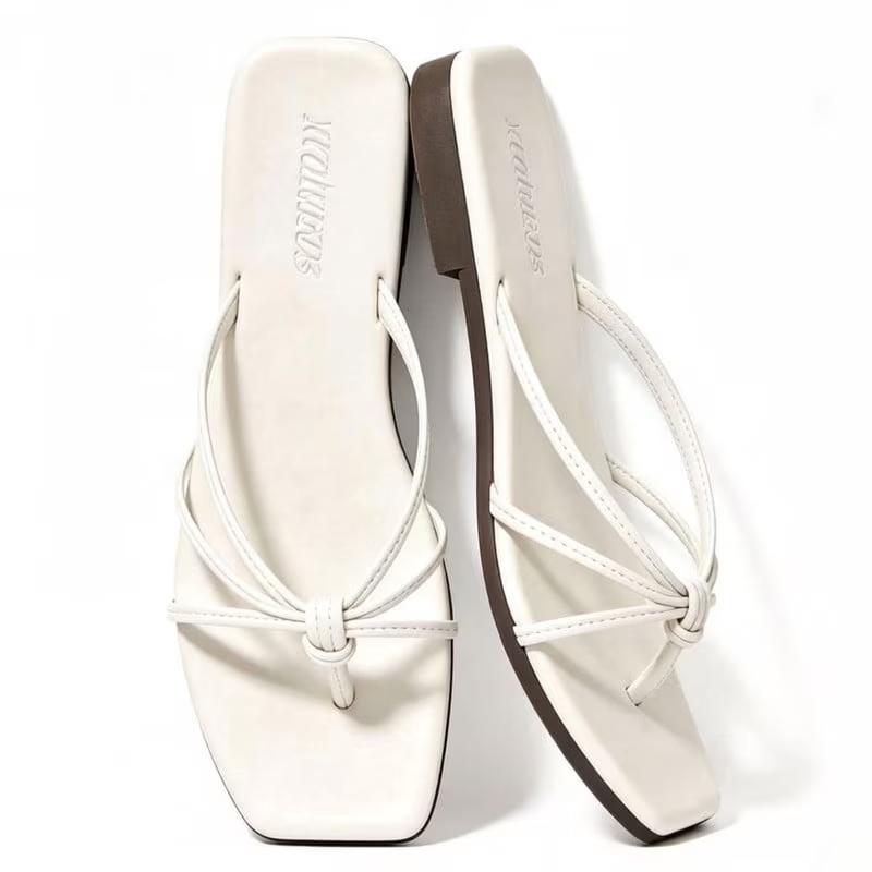 Flat Strappy Flip Flops Sandals