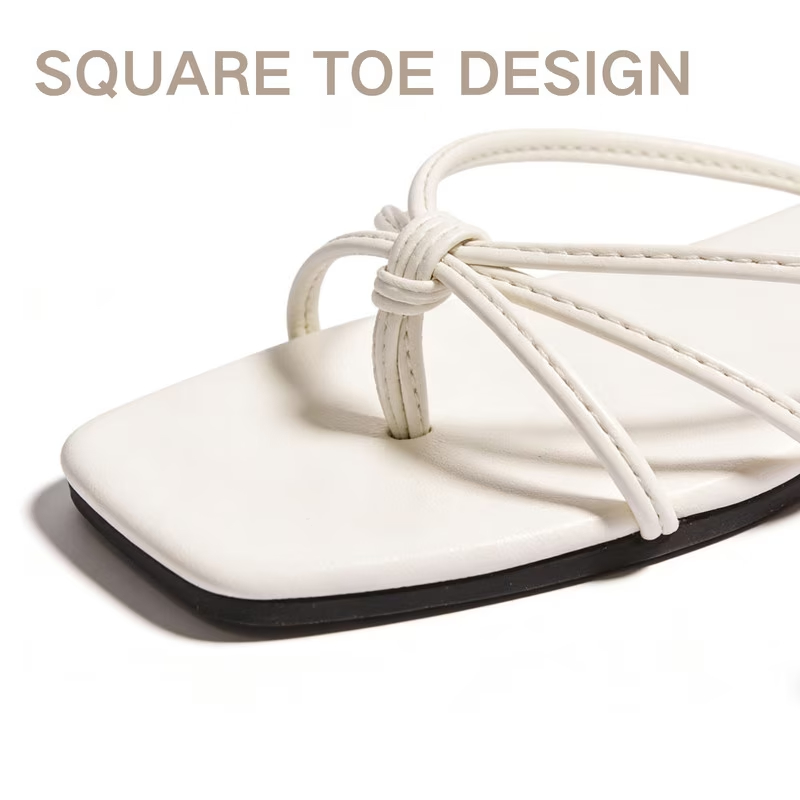 Flat Strappy Flip Flops Sandals