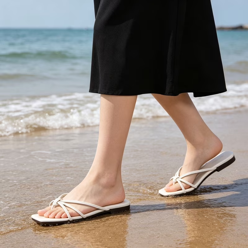 Flat Strappy Flip Flops Sandals
