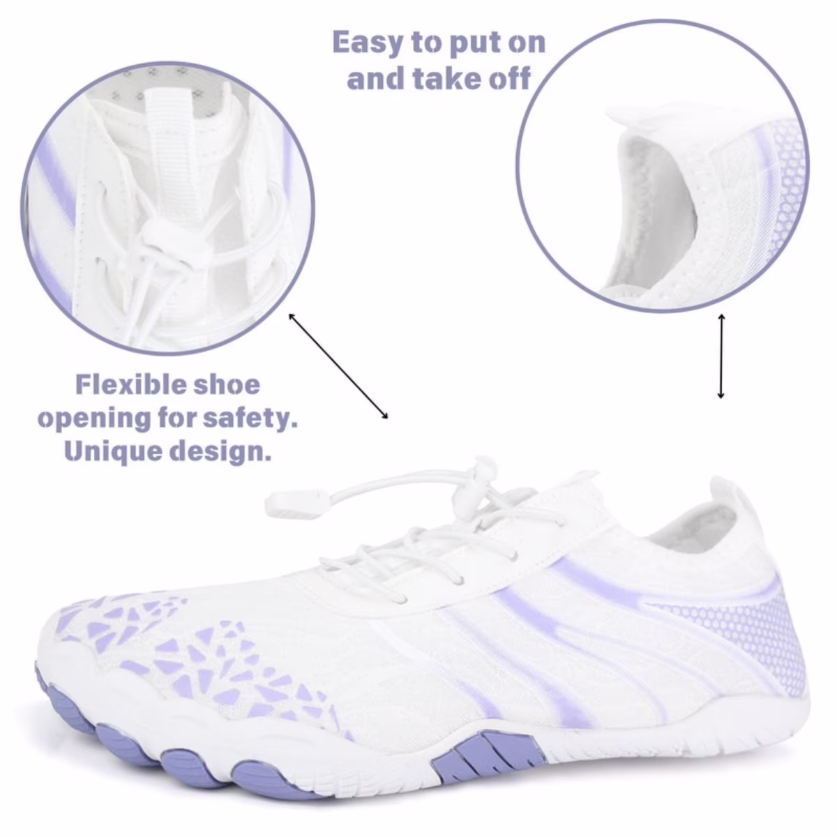Women's Lightweight Sport Barefoot Shoes for Swim Beach