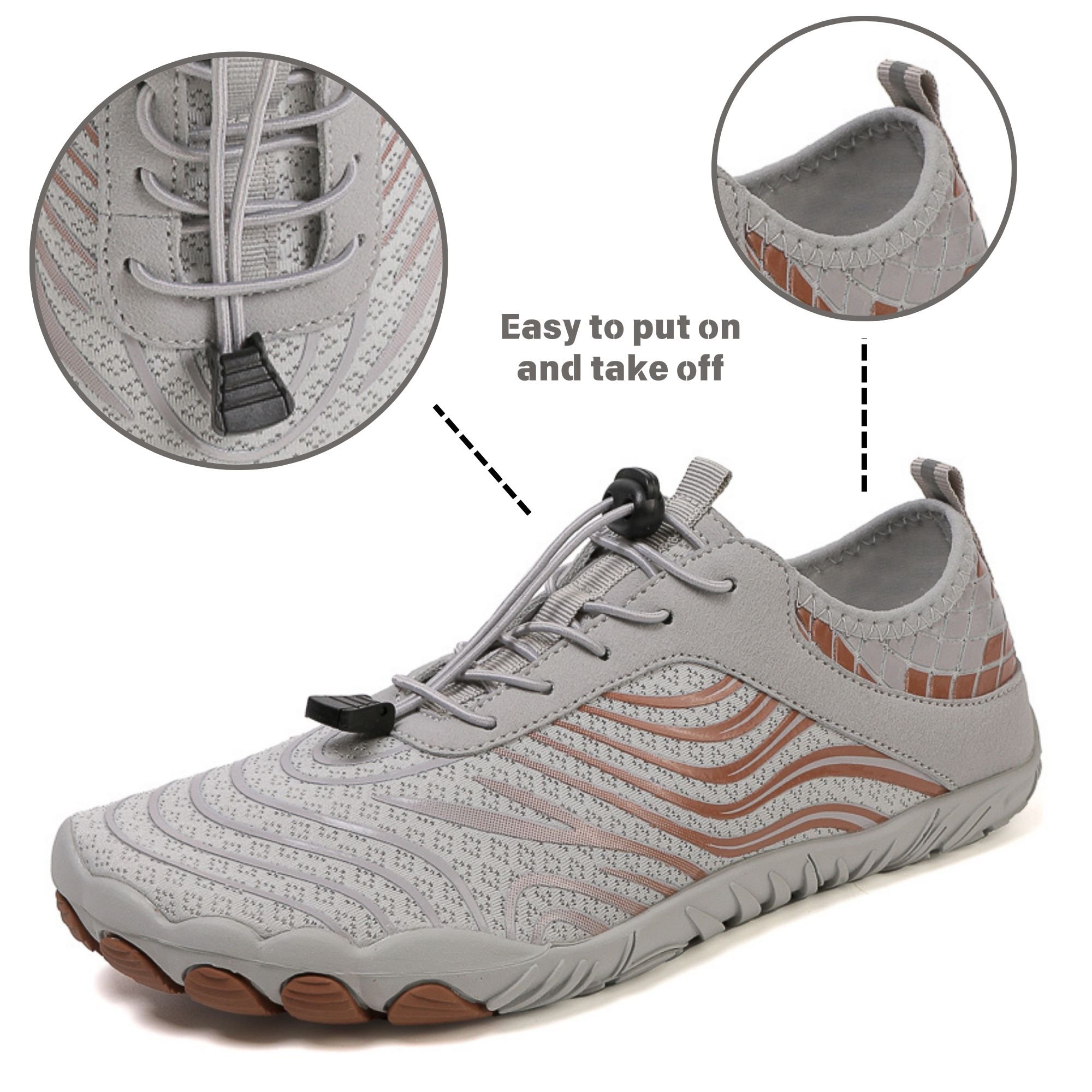 Skin-Feel Wide Toe Box Quick Dry Barefoot Socks for Women Men