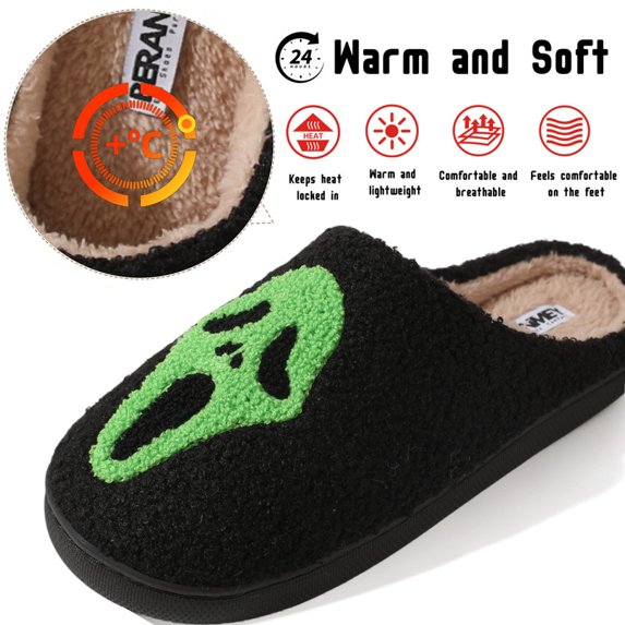 Halloween Slippers for Women and men WhiteFace