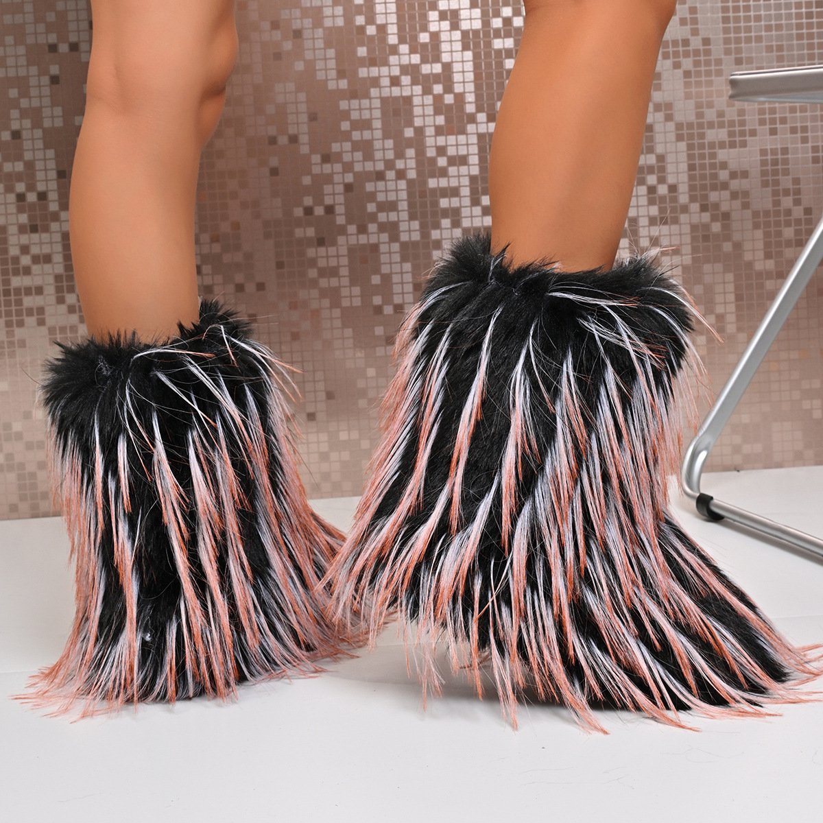  Furry Faux Fur Boots for Women