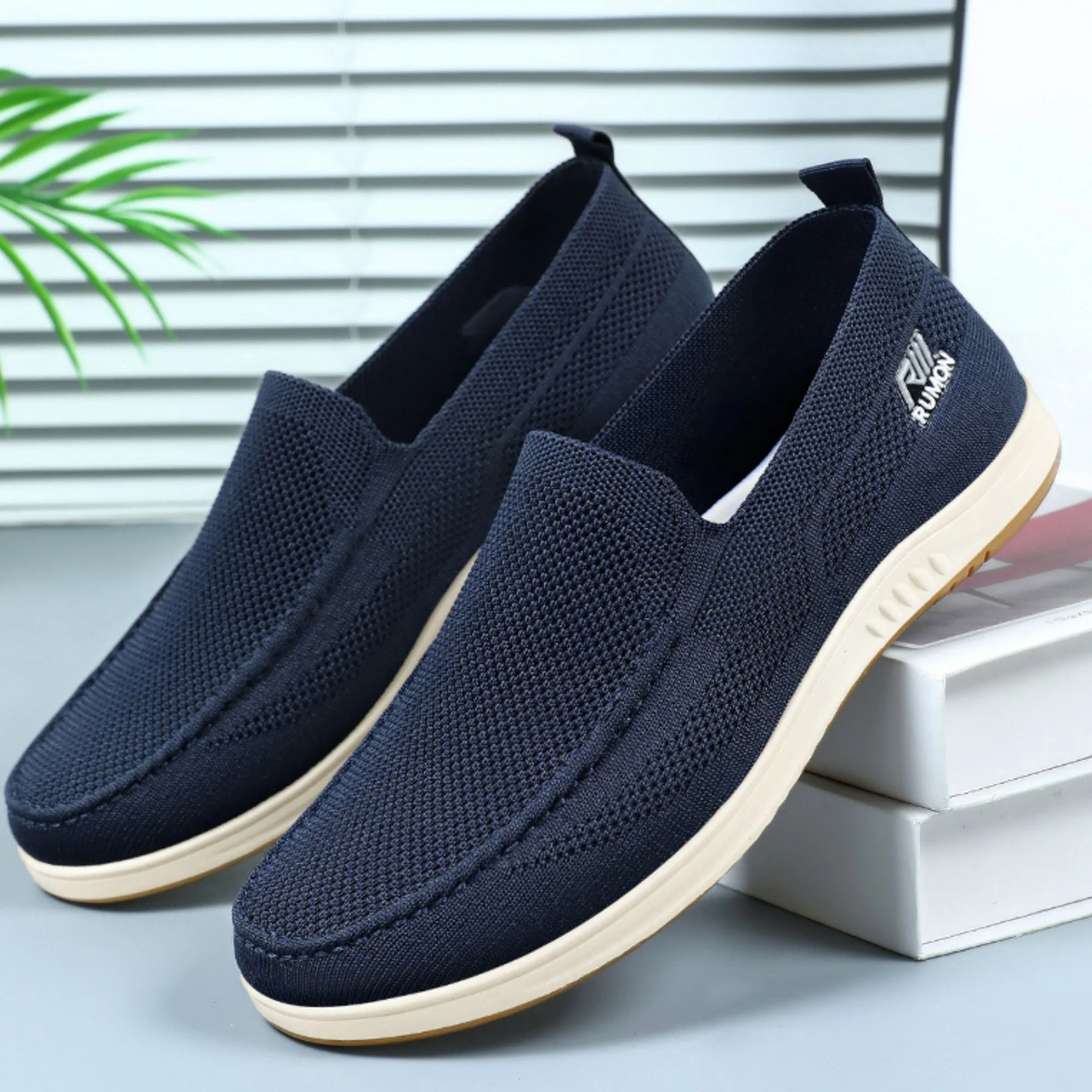 BERANMEY Mens Mesh Casual Sneakers Shoes Lightweight Slip on 