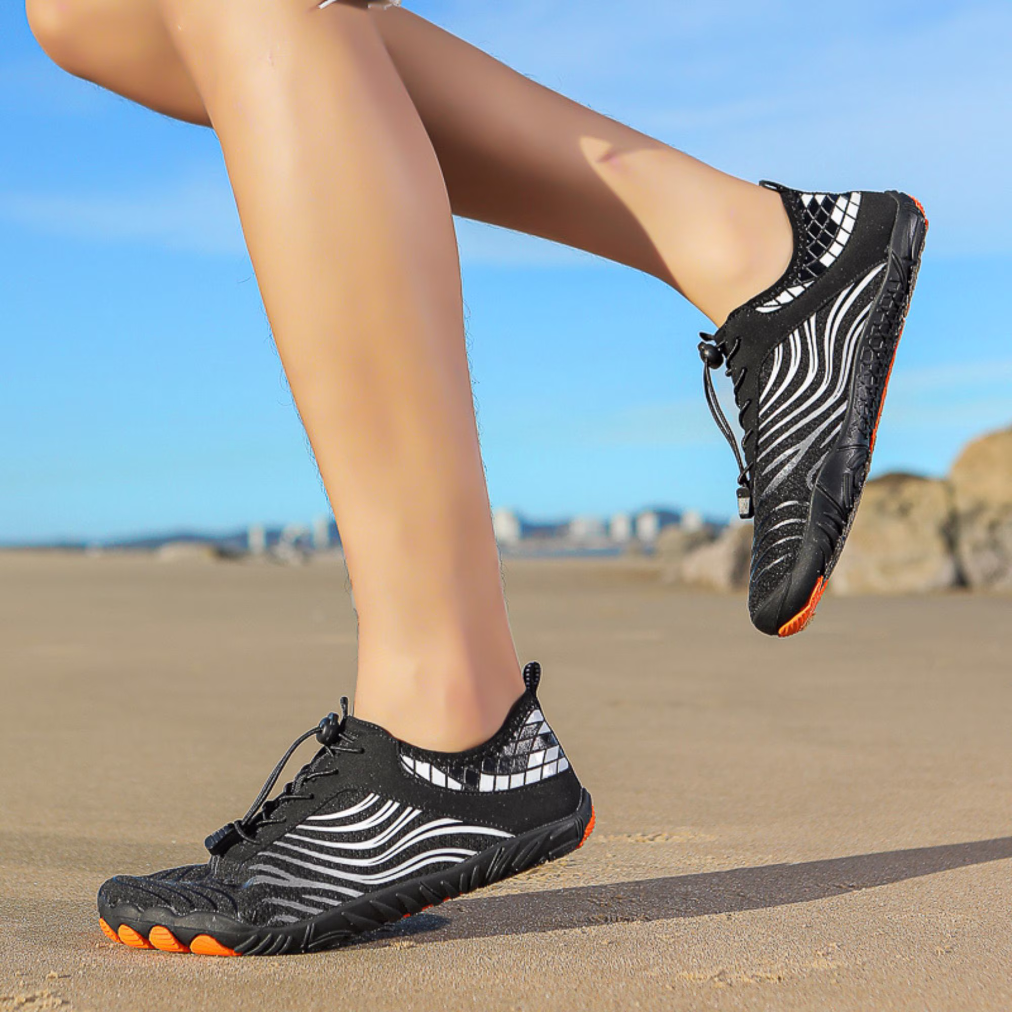 Skin-Feel Wide Toe Box Quick Dry Barefoot Socks for Women Men