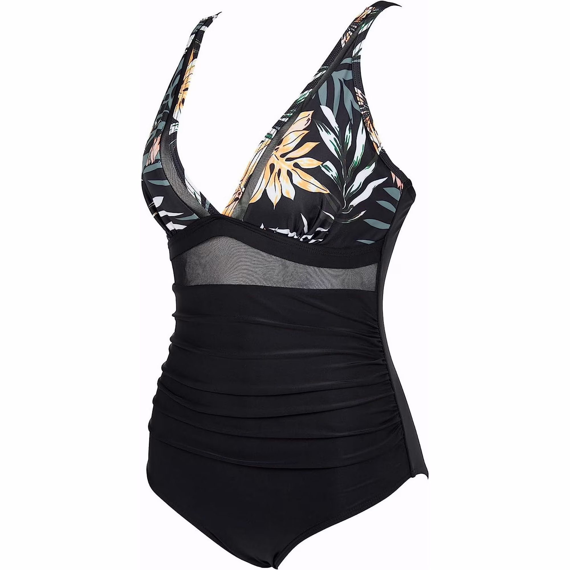 Sexy Mesh Tummy Control One-Pieces Swimwear for Women