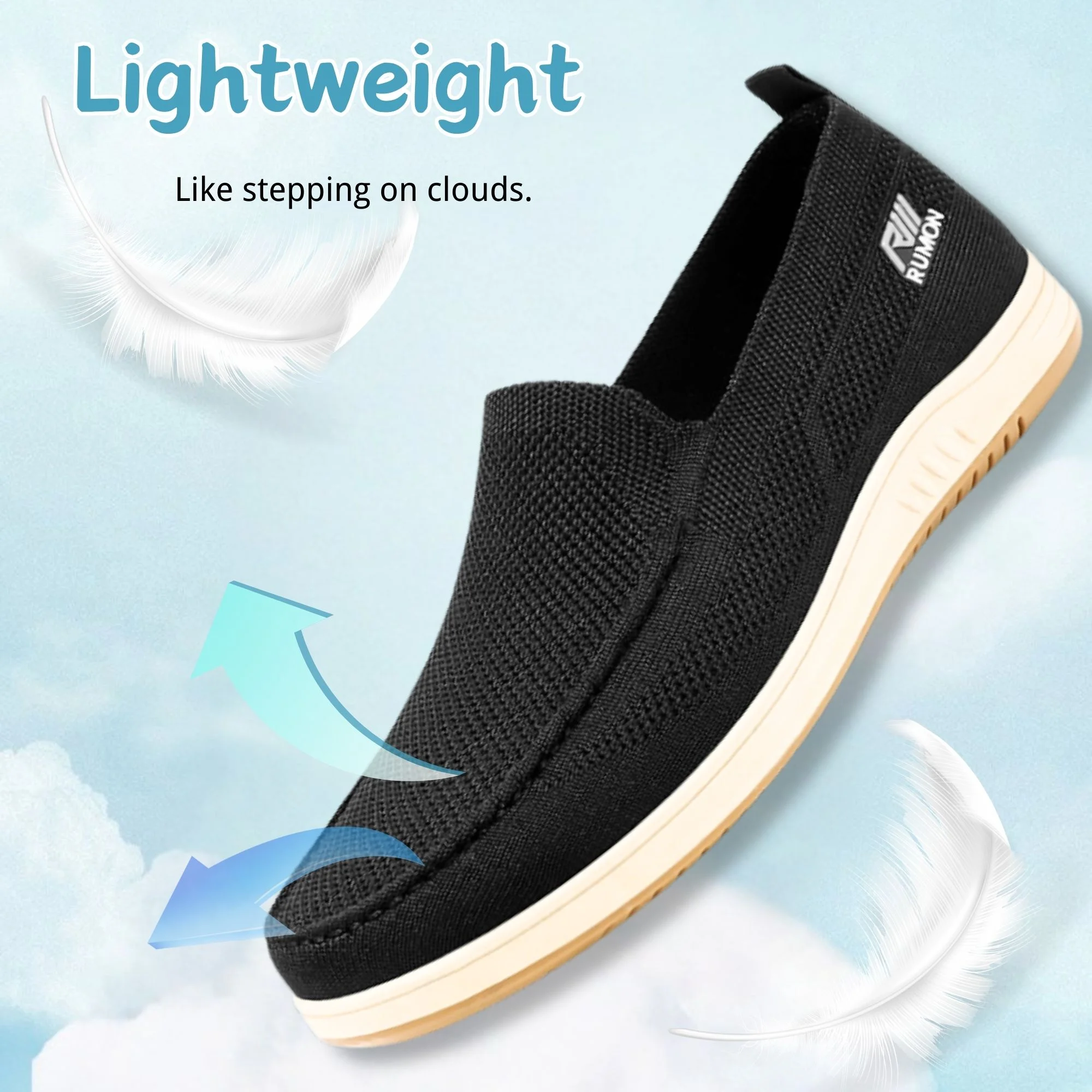 BERANMEY Mens Mesh Casual Sneakers Shoes Lightweight Slip on 