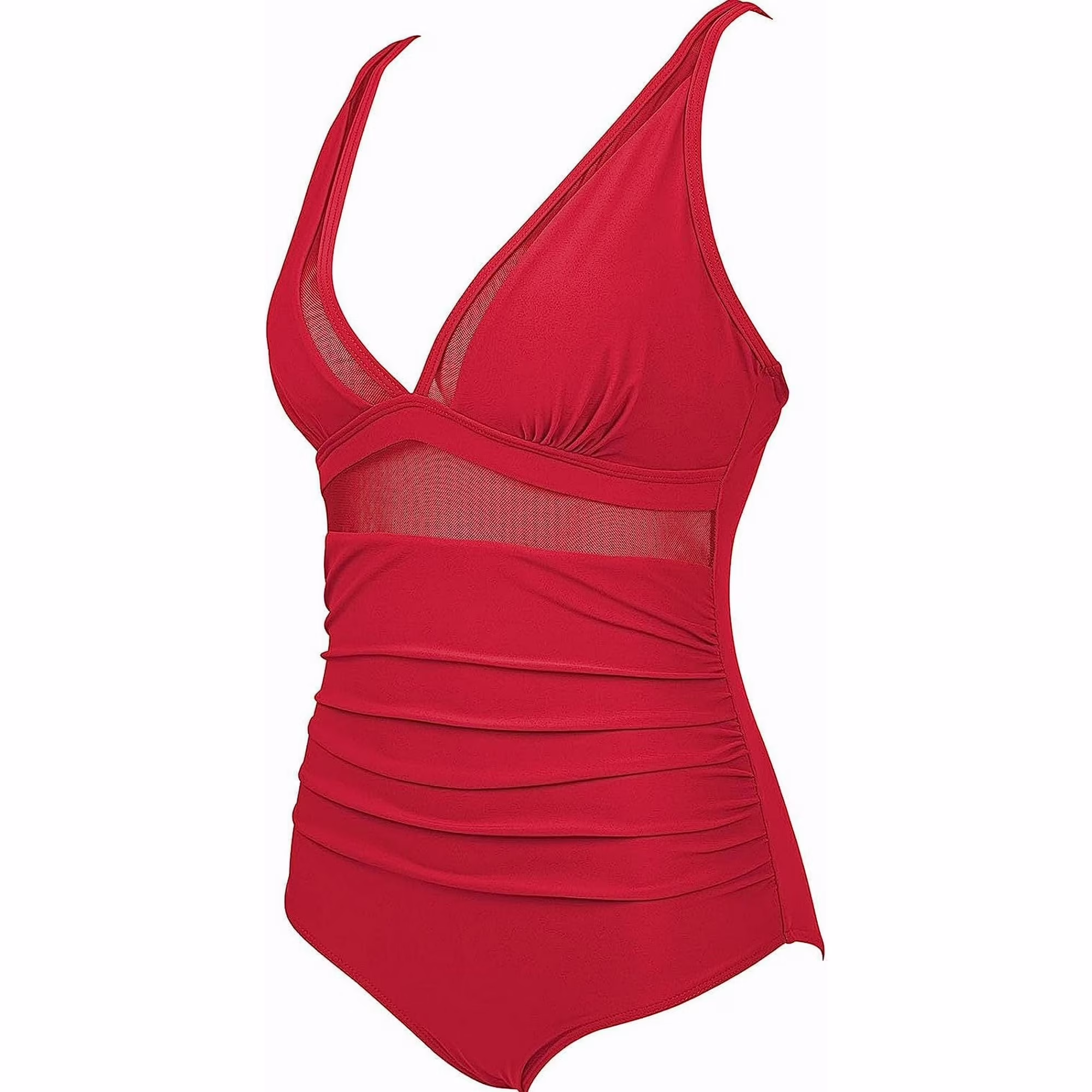 Sexy Mesh Tummy Control One-Pieces Swimwear for Women