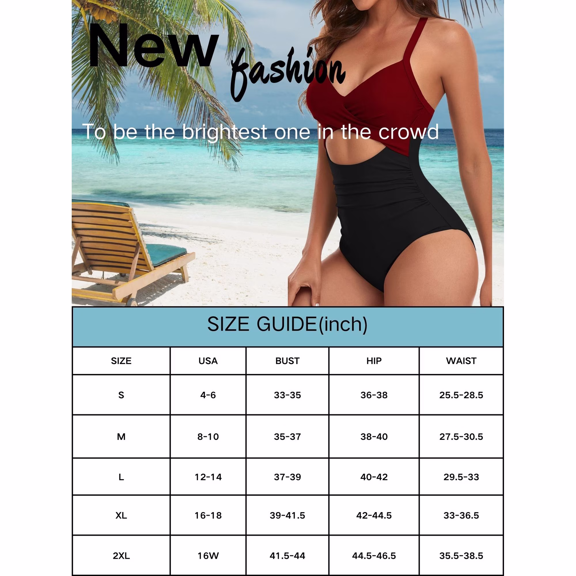Sexy Tummy Control One Piece Swimsuit for Women 