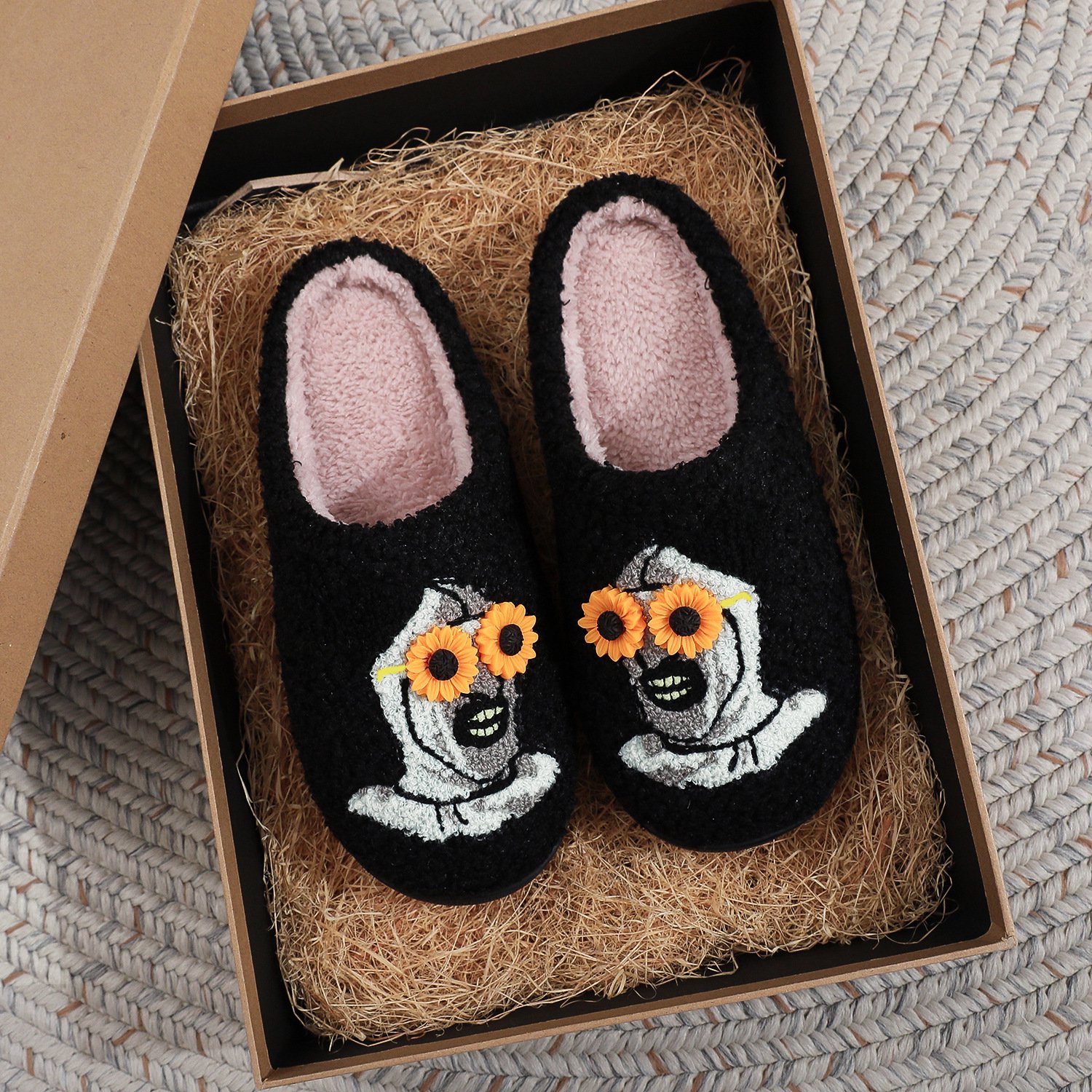 Soft Plush Halloween Slippers for Women and Men
