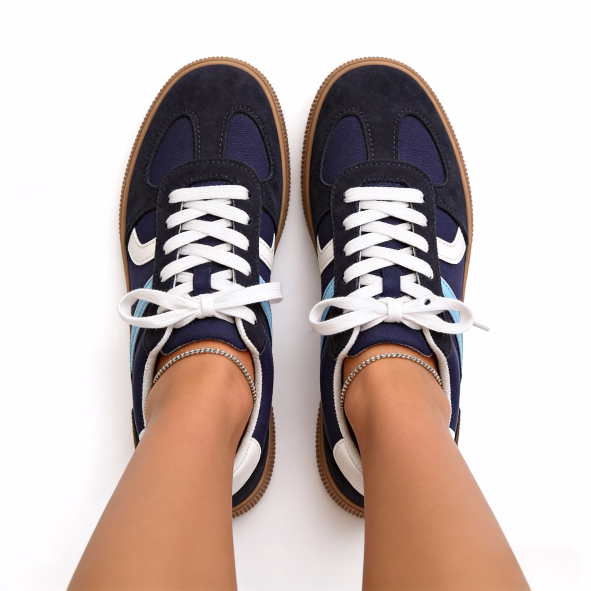 Women's Suede Leather Retro Fashion Sneakers