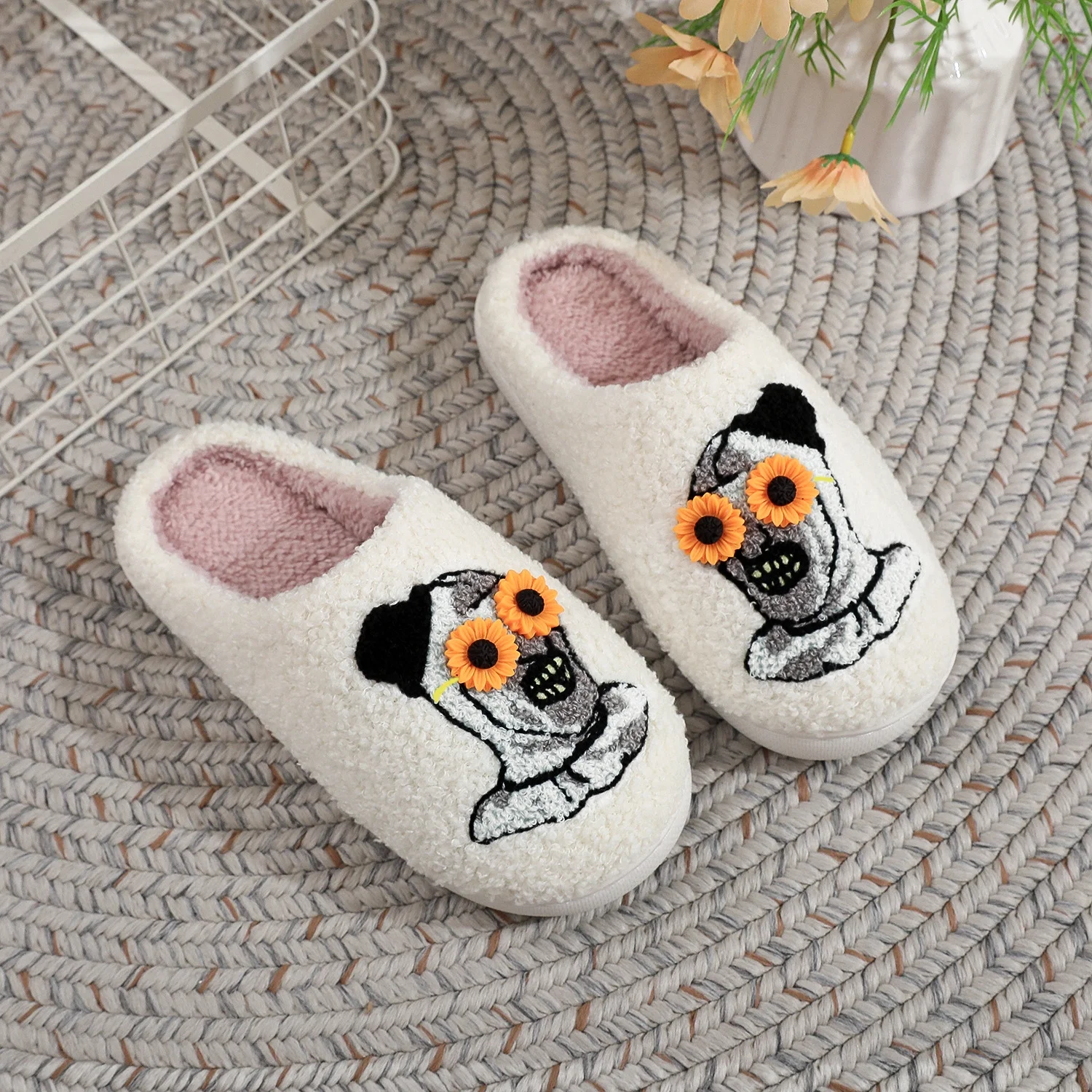 Soft Plush Halloween Slippers for Women and Men