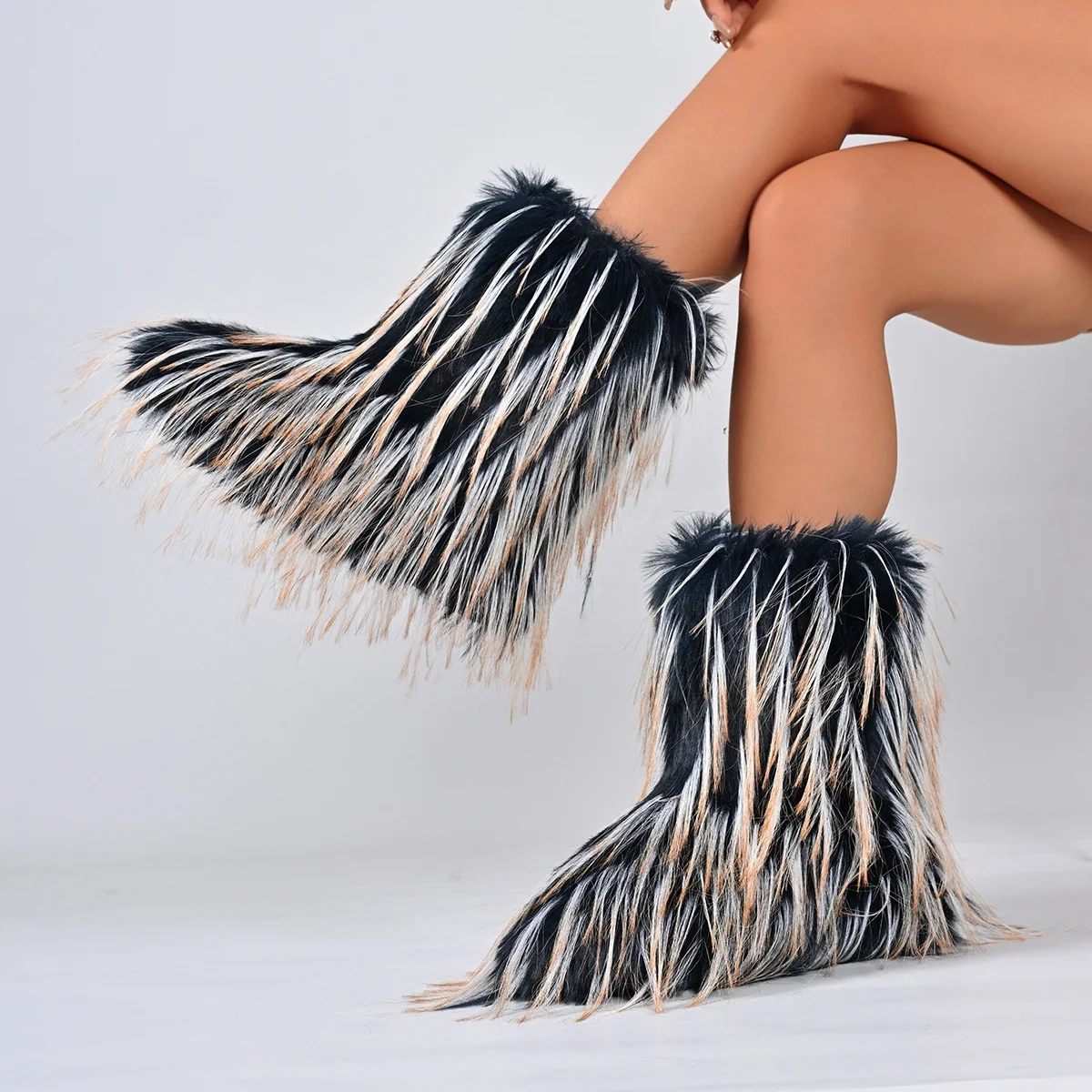  Furry Faux Fur Boots for Women