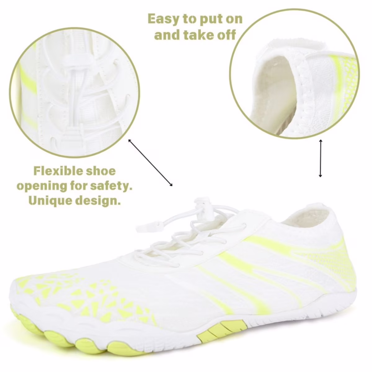 Women's Lightweight Sport Barefoot Shoes for Swim Beach