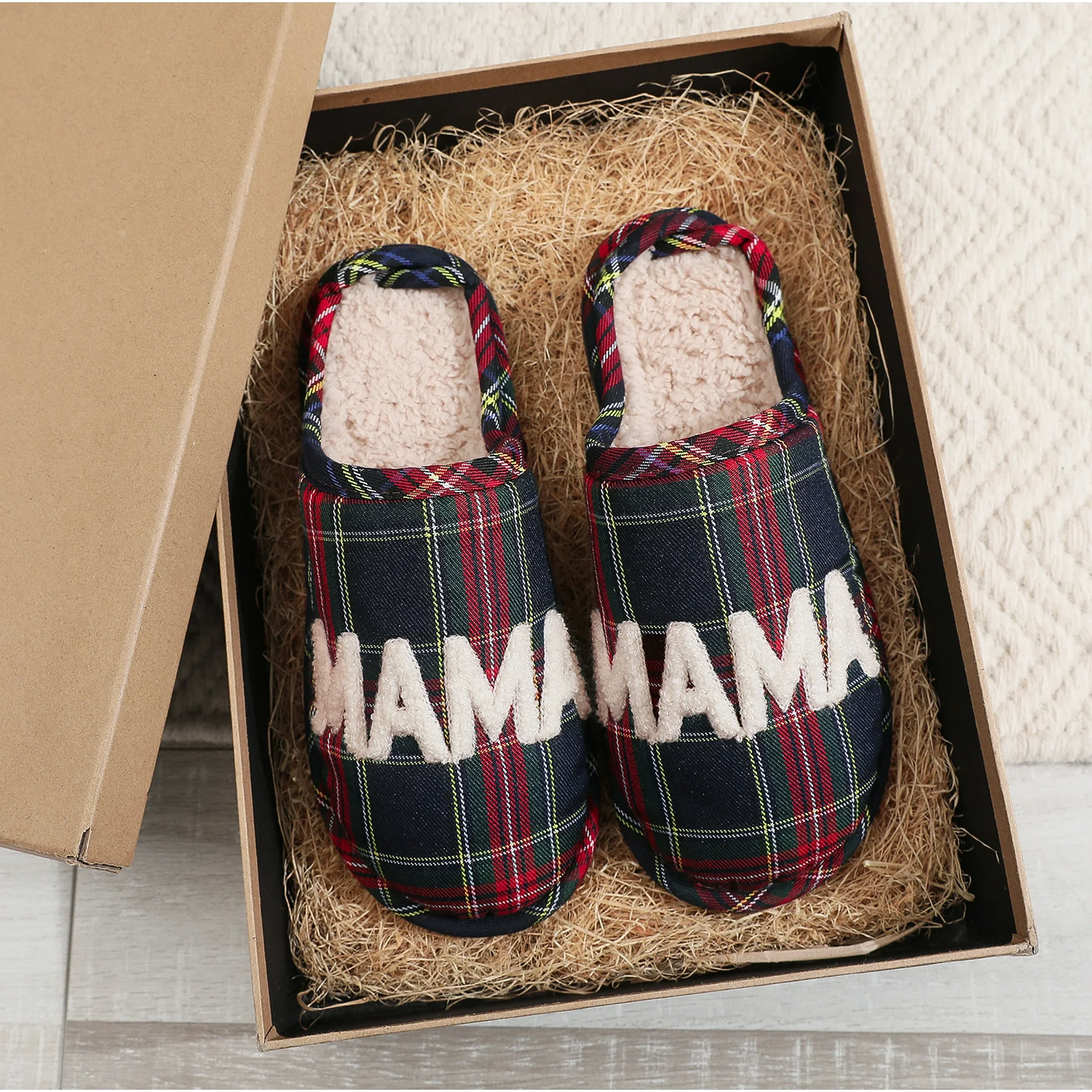  MAMA Bear Slippers for Women Warm Memory Foam