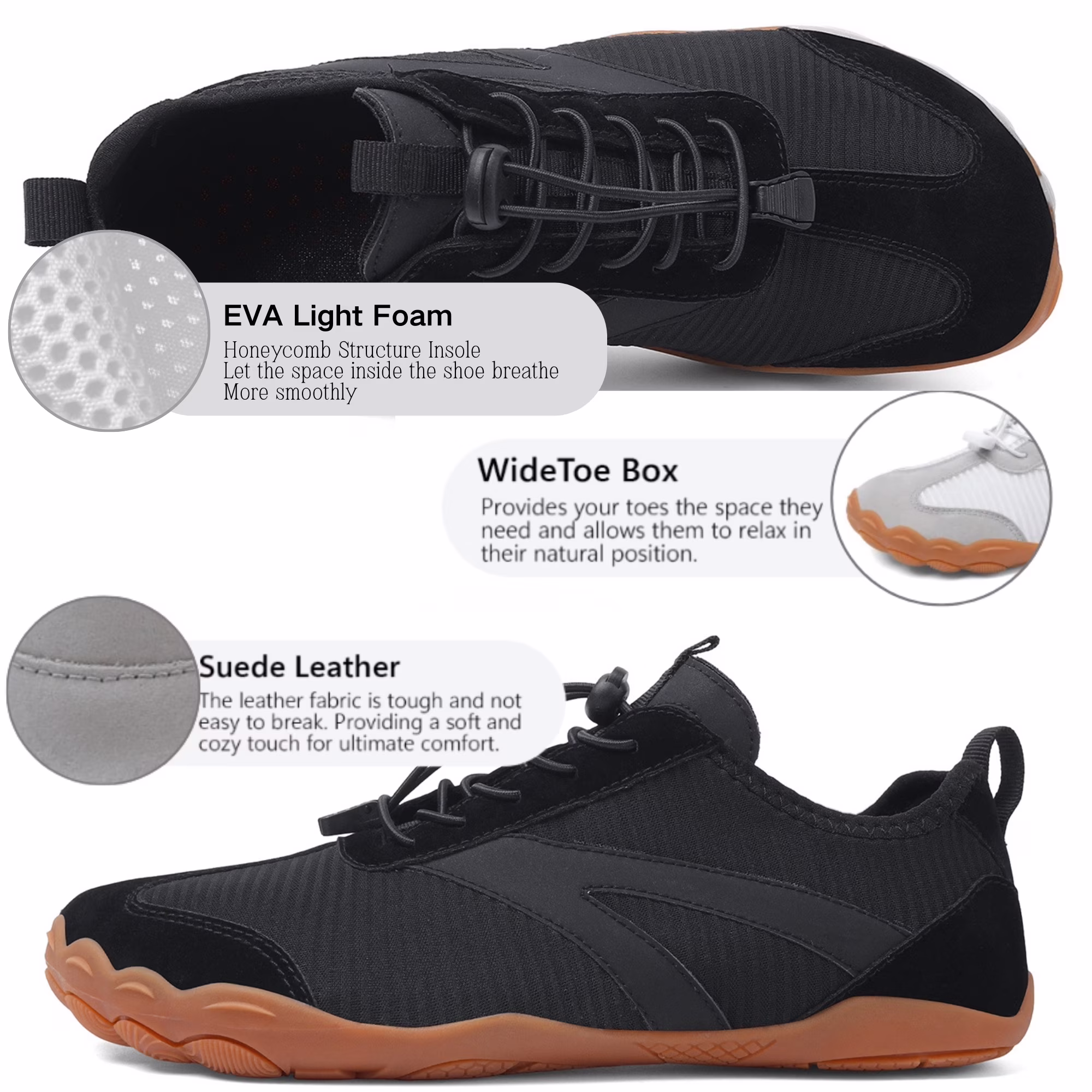 Quick-Dry Breathable Barefoot Water Shoes for Women Mens 