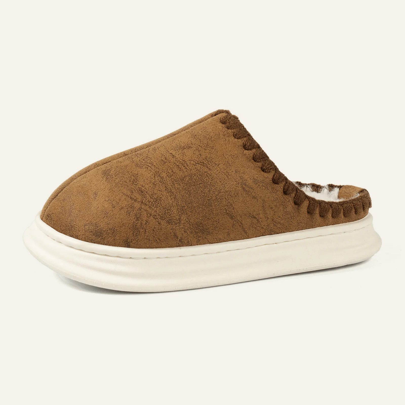  Fuzzy Suede Slippers with Memory Foam