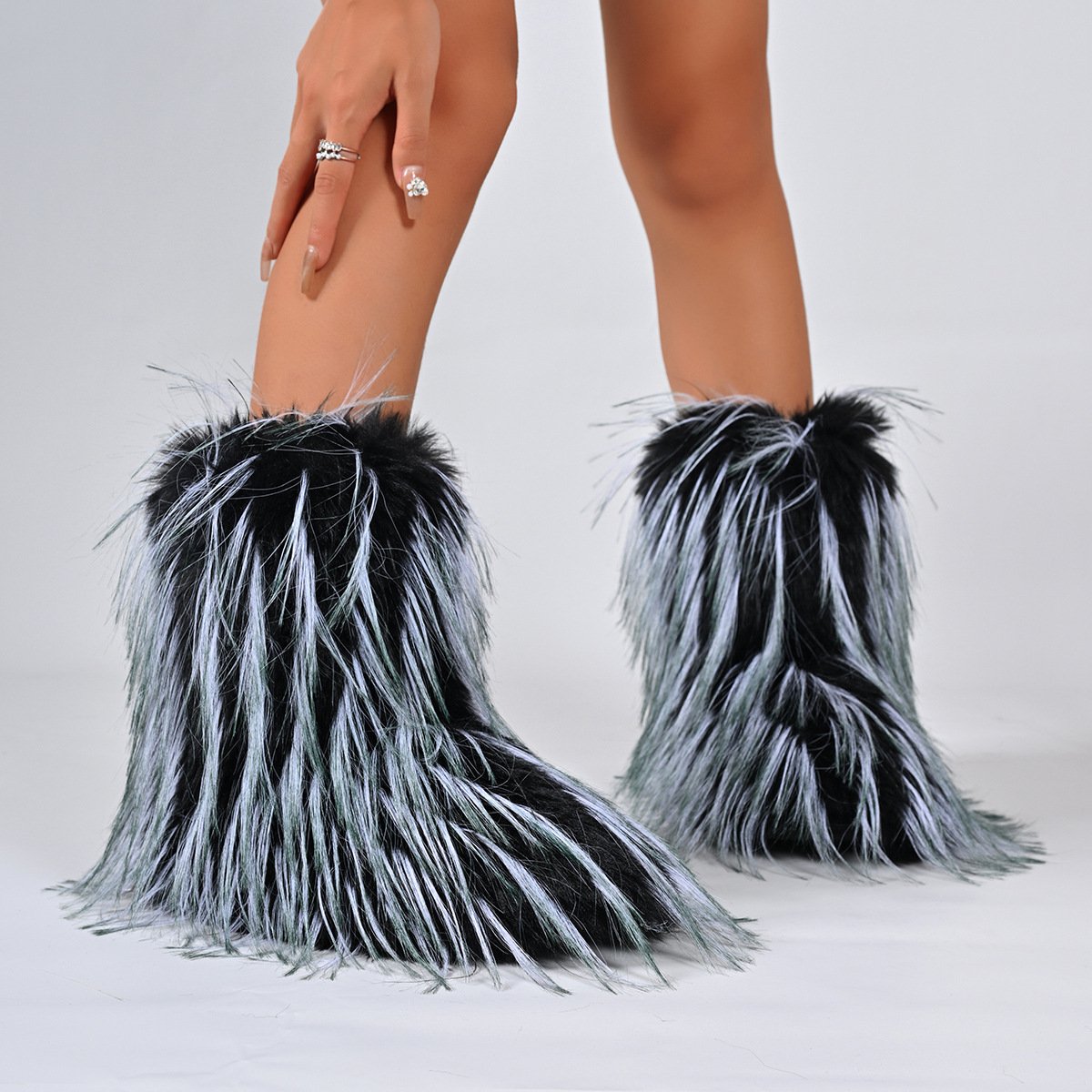  Furry Faux Fur Boots for Women