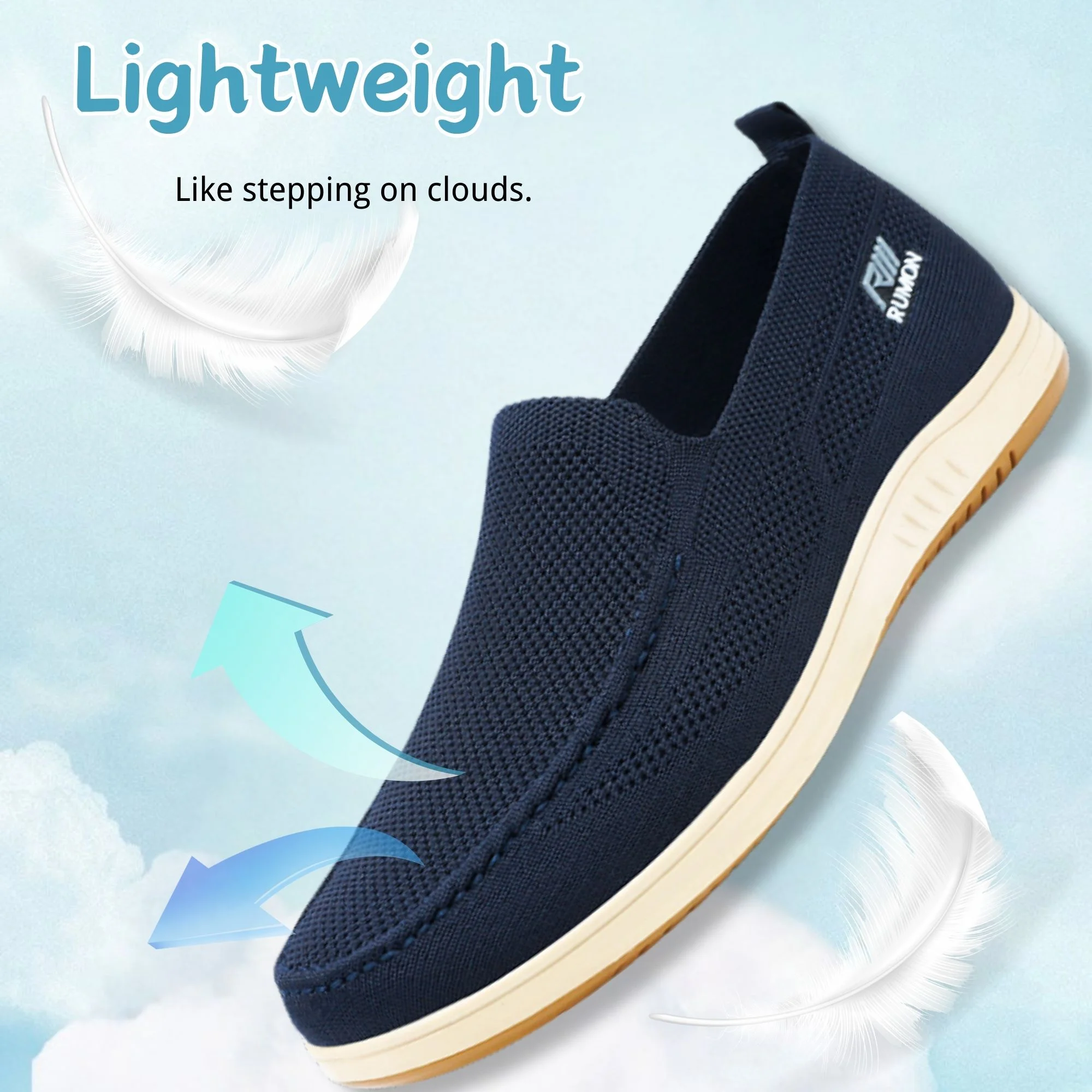 BERANMEY Mens Mesh Casual Sneakers Shoes Lightweight Slip on 