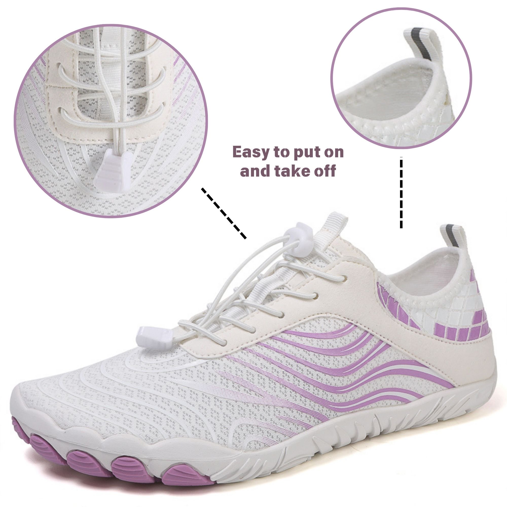 Skin-Feel Wide Toe Box Quick Dry Barefoot Socks for Women Men