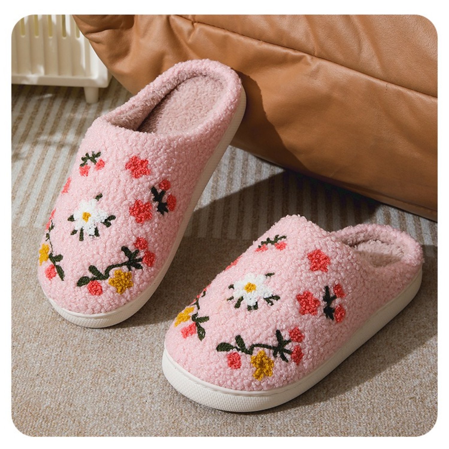 Cute Cartoon Flower Slippers for Women