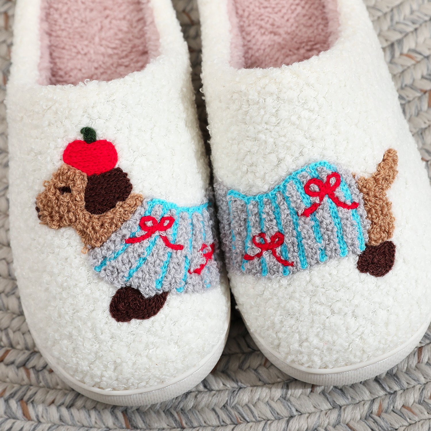 BERANMEY Cute Animal Puppy Butterfly Dogs Slippers