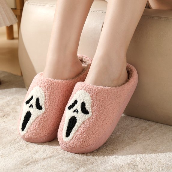 Halloween Slippers for Women and men WhiteFace