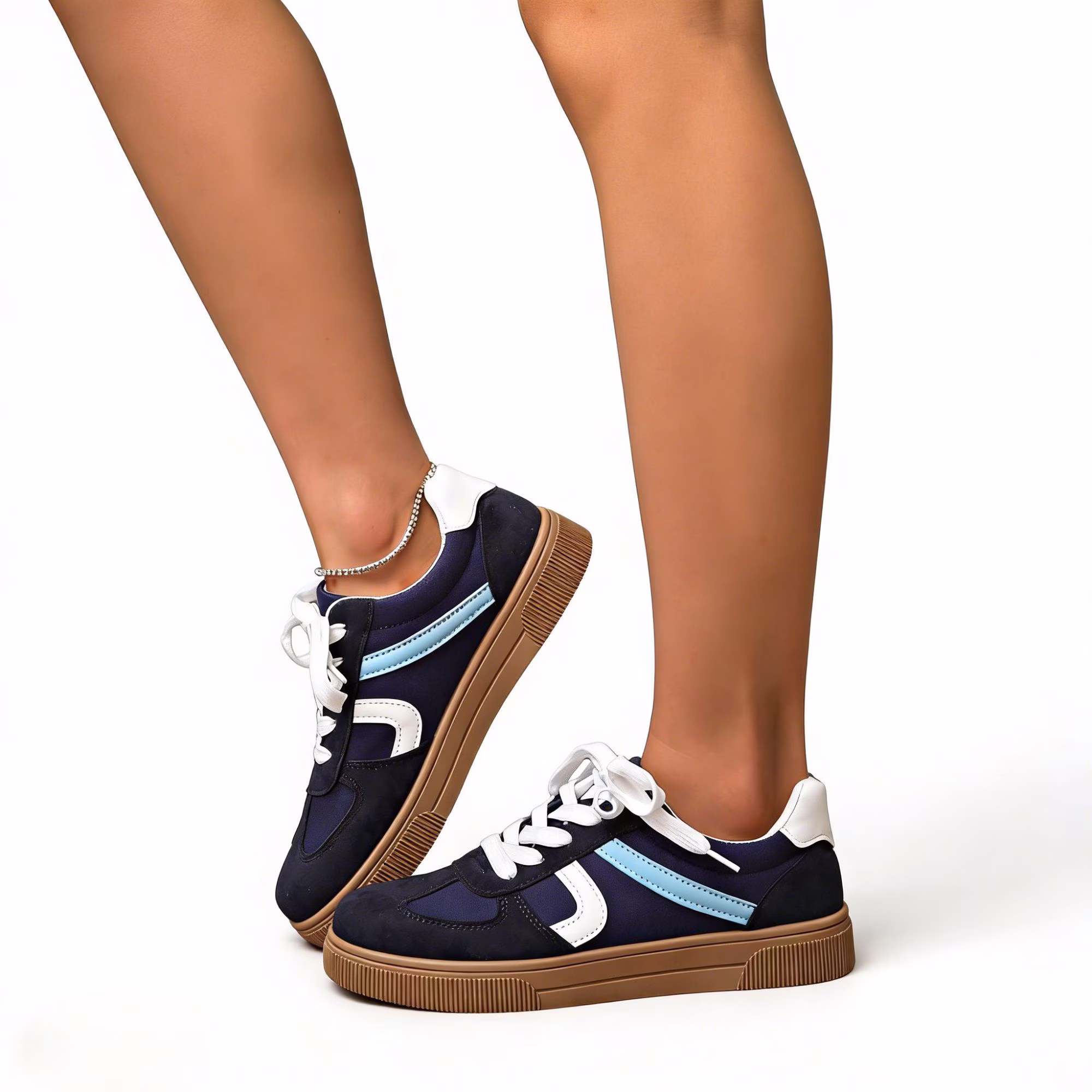 Women's Suede Leather Retro Fashion Sneakers