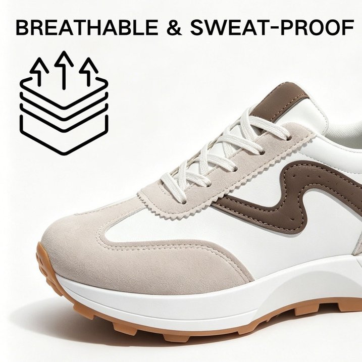 Lightweight Non-Slip Platform Sneakers for Women