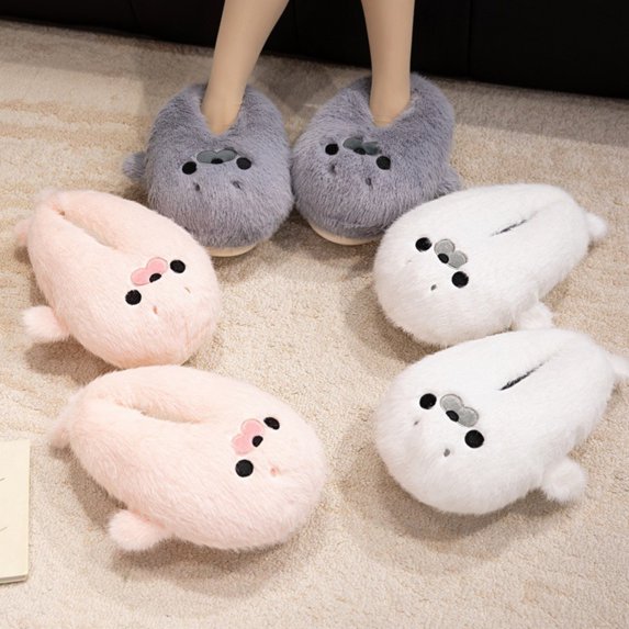 Cute Seal Slippers for Women 3D Cartoon Animal House Slippers